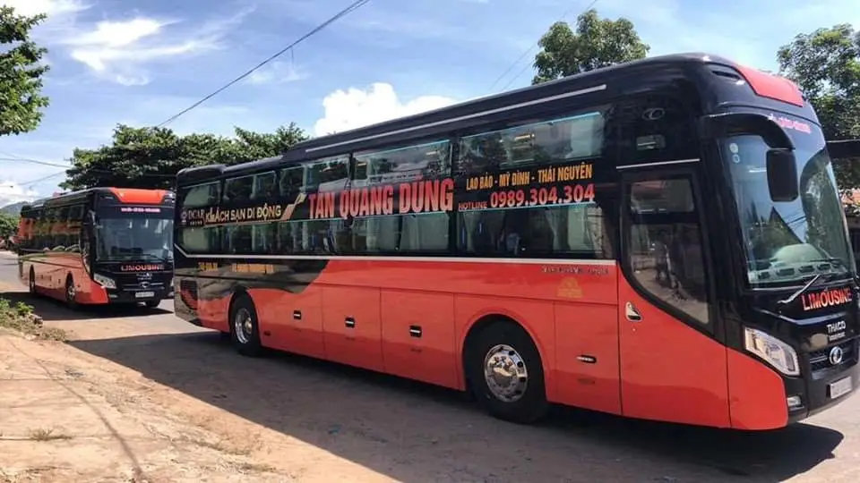 Lịch trình di chuyển của xe khách Quang Dũng